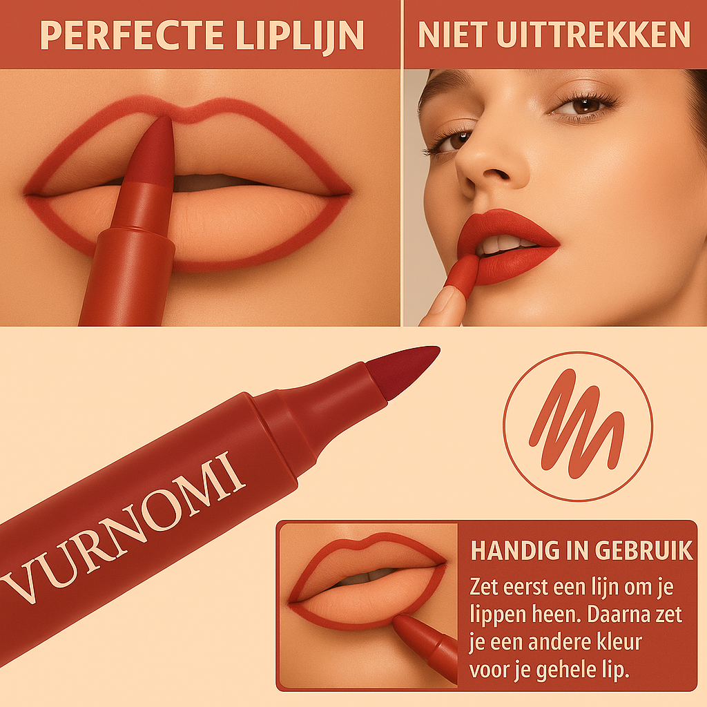Volledige Lip Marker – Matte & Moisturizing Lipliner die Blijft Zitten!