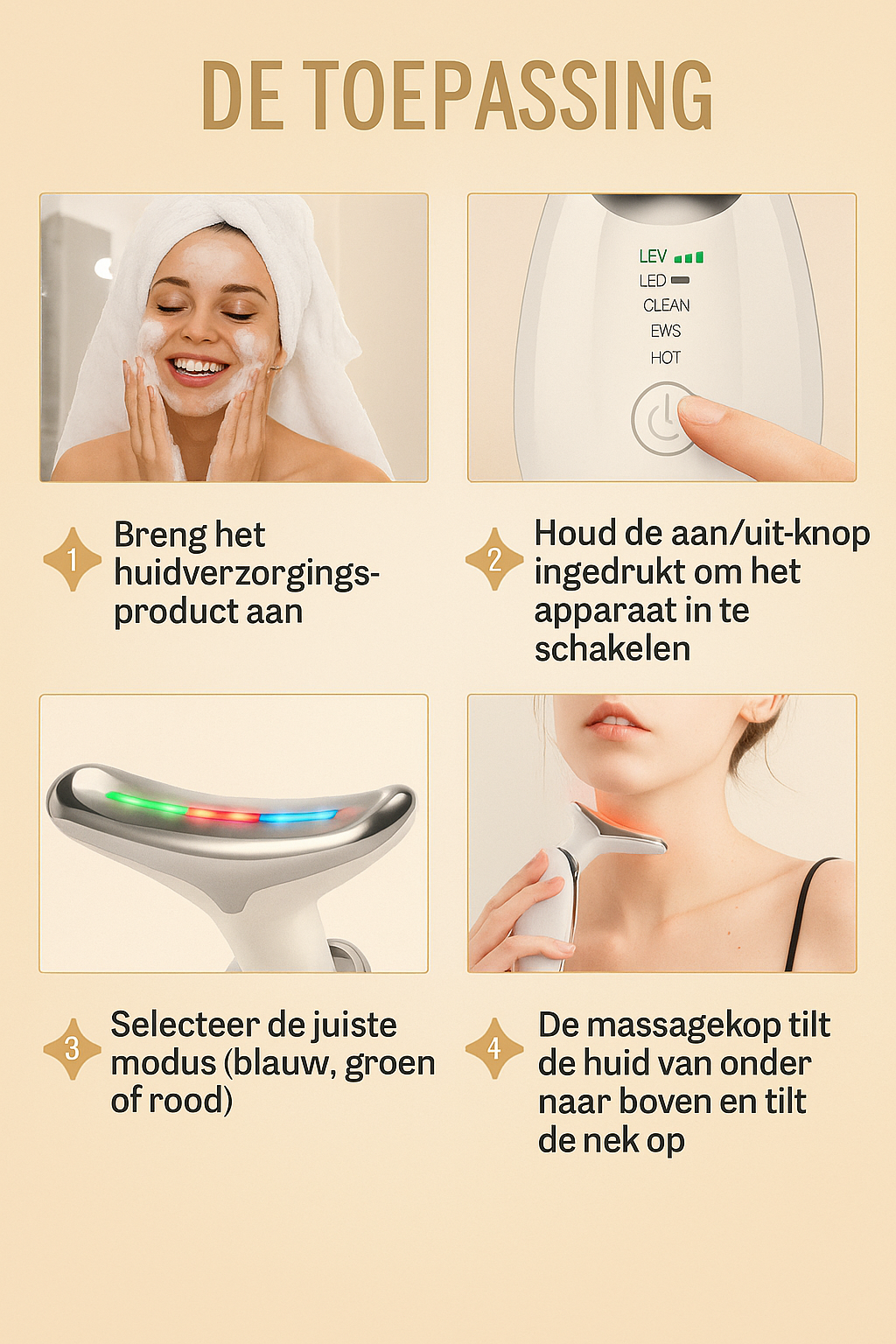 Facelift Prof LED Gezichtsapparaat – Anti-Rimpel & Huidverjonging