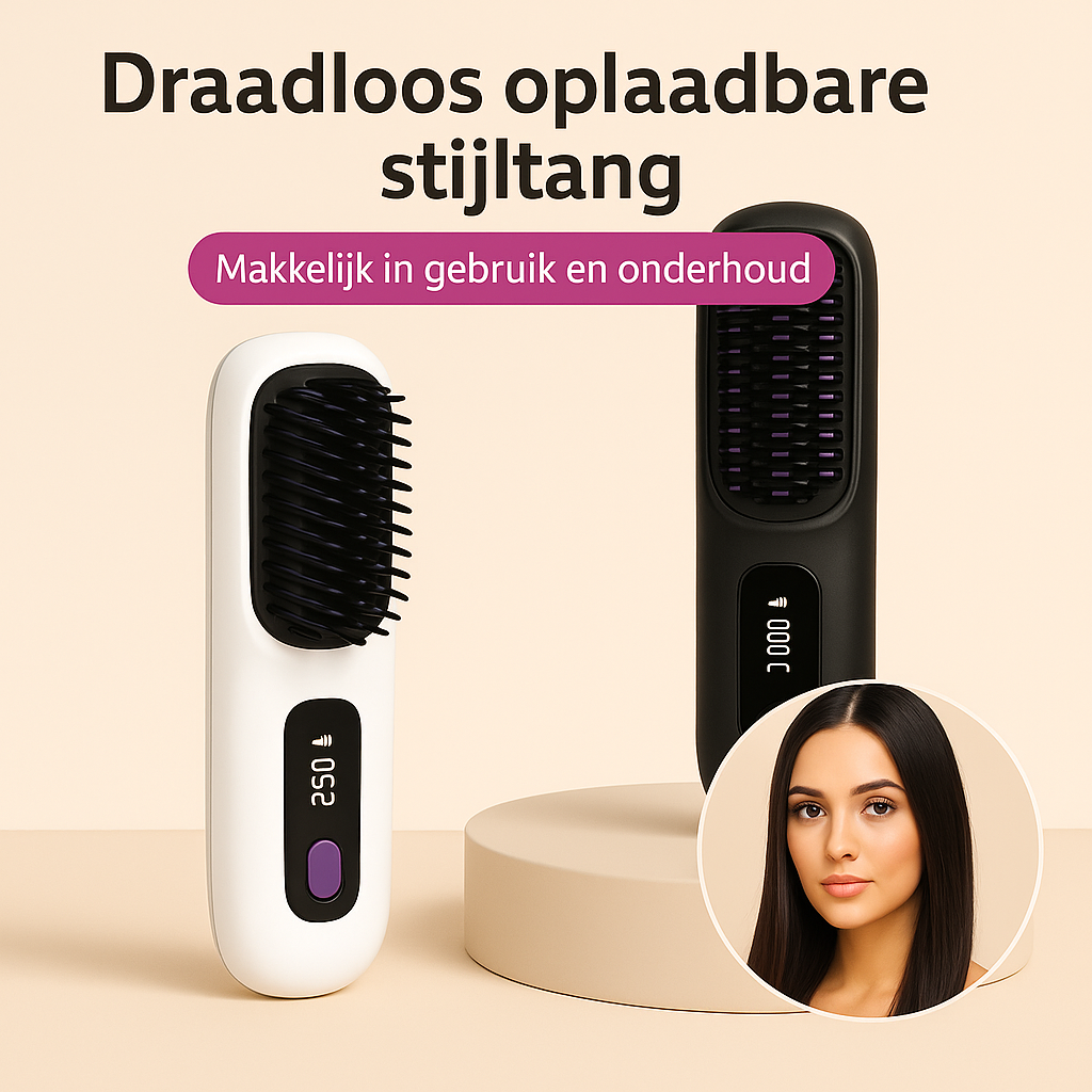VURNOMI Draadloze Stijlborstel – snel, glad & moeiteloos!