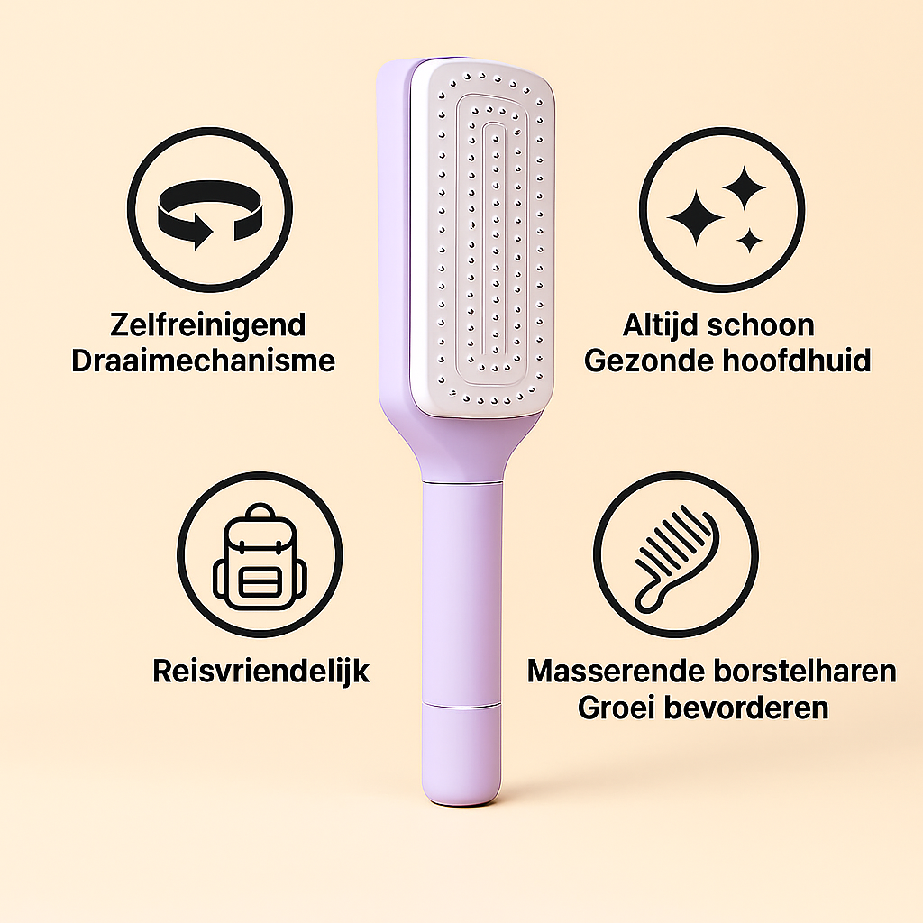 RotateClean™ Magic Brush – Draai, Klik & Haar Is Weg